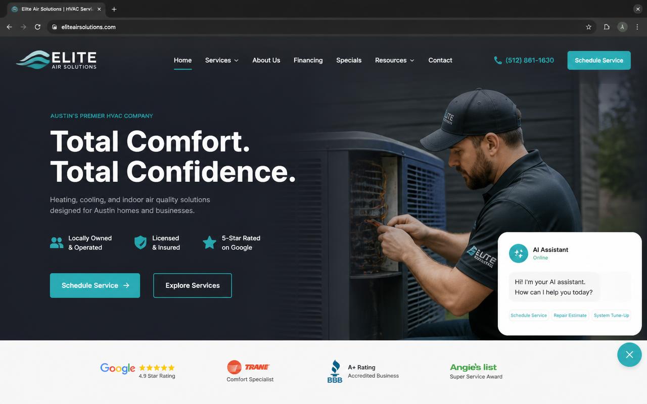 Example of a modern M2R Smart Website after the rebuild